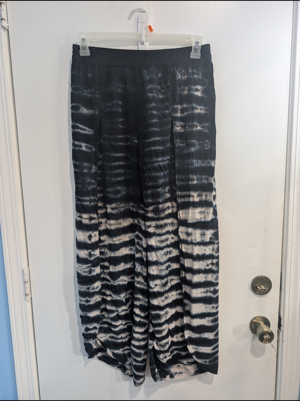 Young Fabulous & Broke Tie-Dye Palazzo Wide Leg Split Flowy Beach Pants Medium
